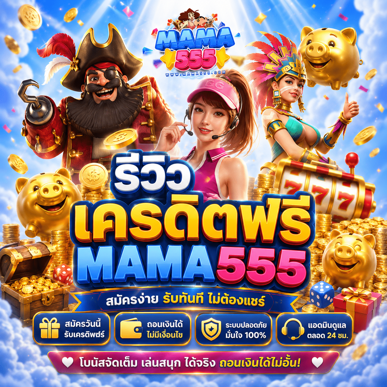 รีวิวเครดิตฟรี MAMA555 จากคนที่เคยดีใจก่อน แล้วค่อยเลื่อนลงไปเจอตัวเล็ก